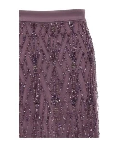 Elisabetta Franchi Sequin Tulle Long Skirt -Serene Styles e44b2f79b0ab3eff3f5f324447727f75