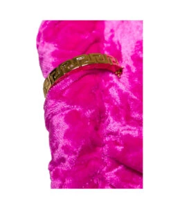 Versace Fuchsia One-shoulder Mini Dress With Greca Detail And Cut-out At The Back In Crushed Velvet Woman -Serene Styles e6b0c44c27d6f9ac2322082545558f3d