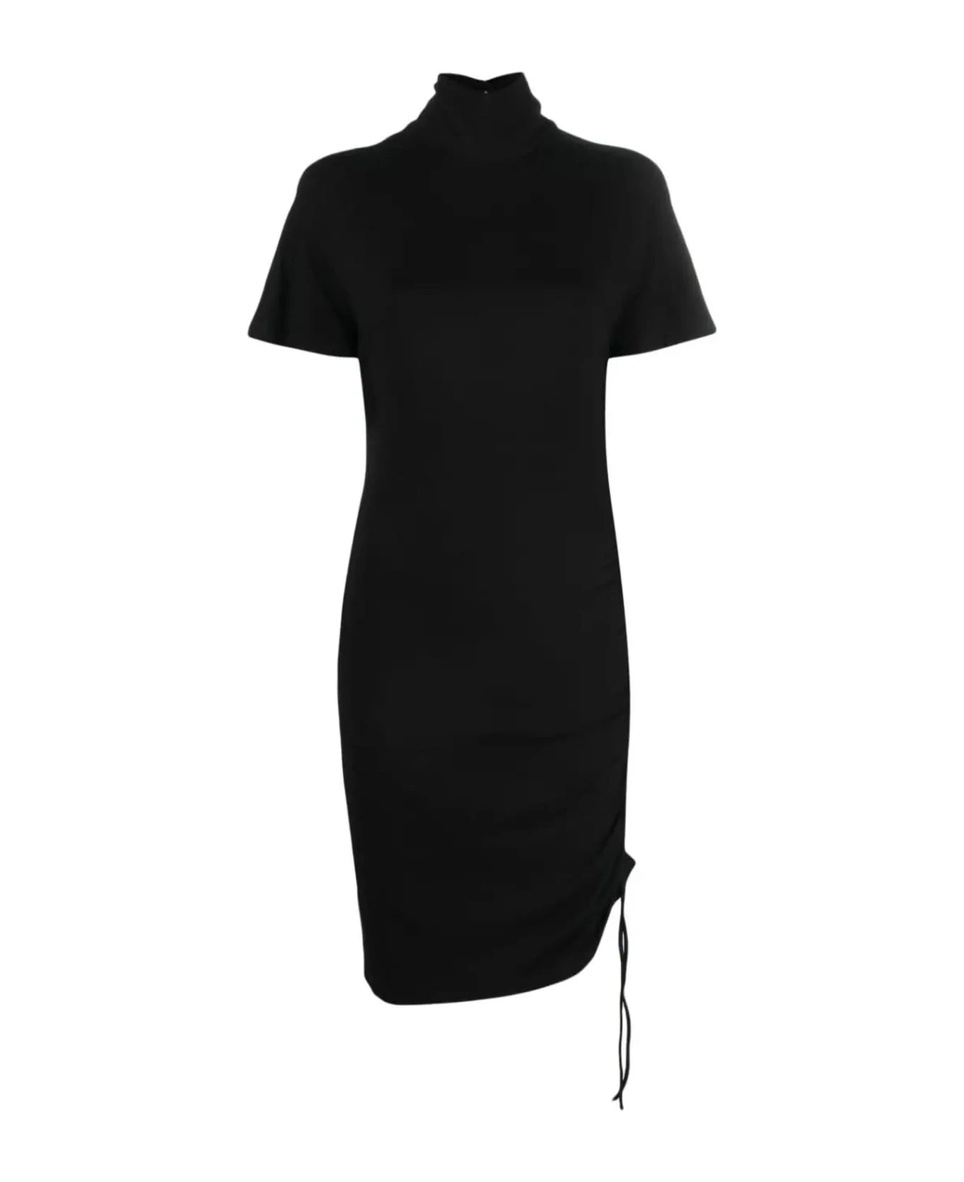 Black Lya Draped-design Dress 1 Black Lya Draped-design Dress