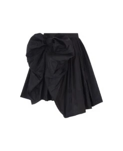 Alexander McQueen Short Black Skirt With Bow