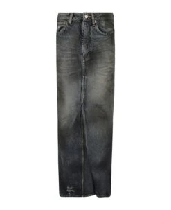 Balenciaga Denim Maxi Skirt