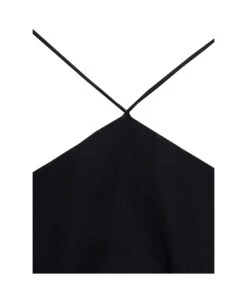 Malena Georgette Playsuit With Ruffle Detailing In Black Silk Woman -Serene Styles fa1786c60fba47982ebbb8482133bc5f