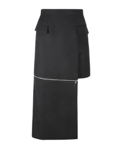 Alexander McQueen Rear Zip Uneven Skirt