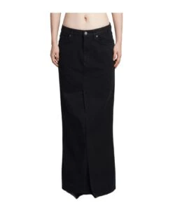 Balenciaga Skirt In Black Cotton