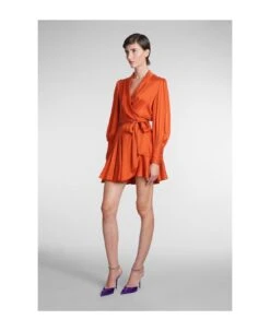 Zimmermann Dress In Orange Silk -Serene Styles ffa5f0324ae573aec560e49fe4d68fec
